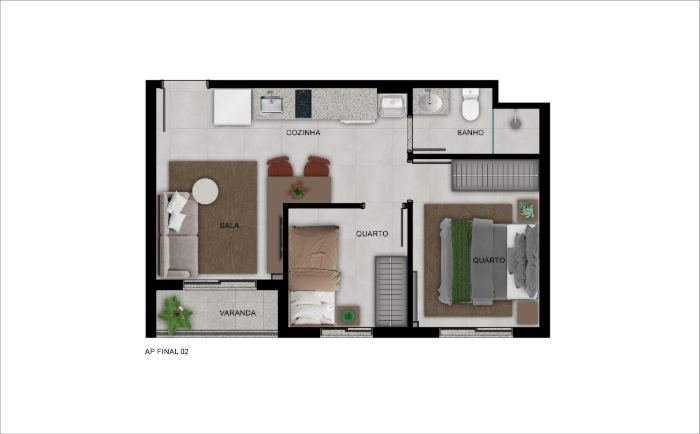 Planta UP Sports Home Vila Sônia apartamento final 02
