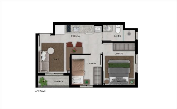 Planta UP Sports Home Vila Sônia apartamento final 04