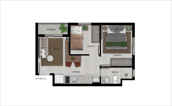 Planta UP Sports Home Vila Sônia apartamento final 05