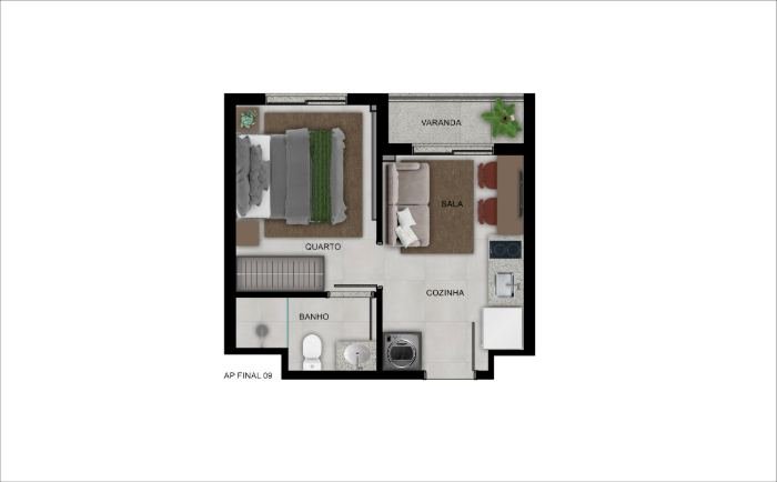 Planta UP Sports Home Vila Sônia apartamento final 09