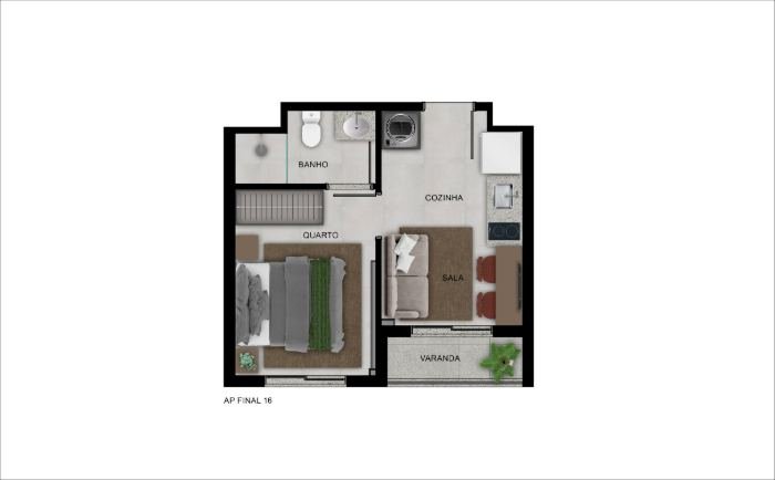 Planta UP Sports Home Vila Sônia apartamento final 16